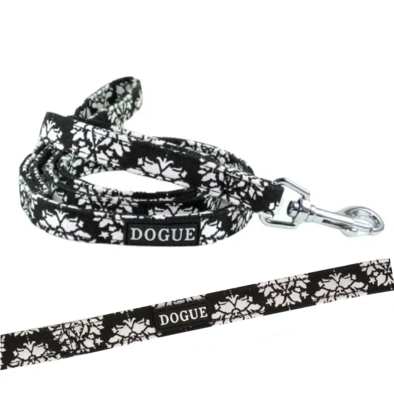 Dogue Guinzaglio Fleur Collar Black/White