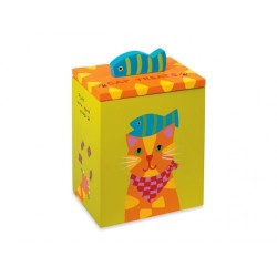 Orange Yellow Cat Treat Box