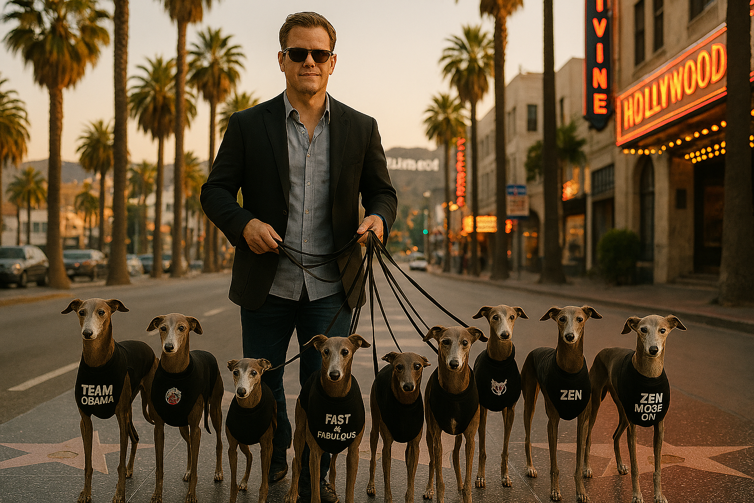Matt Damon, attore da Oscar con una passione inaspettata: i levrieri! Matt Damon, attore da Oscar con una passione inaspettata: i levrieri!